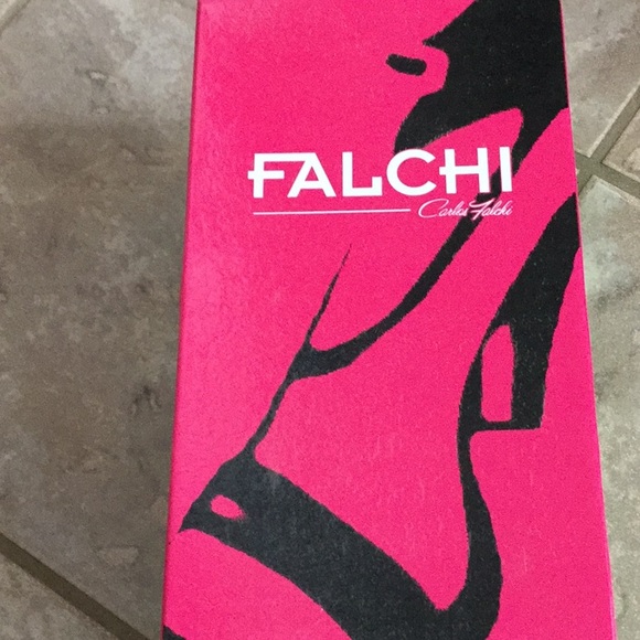 Carlos Falchi Leather peep toe heels size 8.5 - Picture 4 of 4